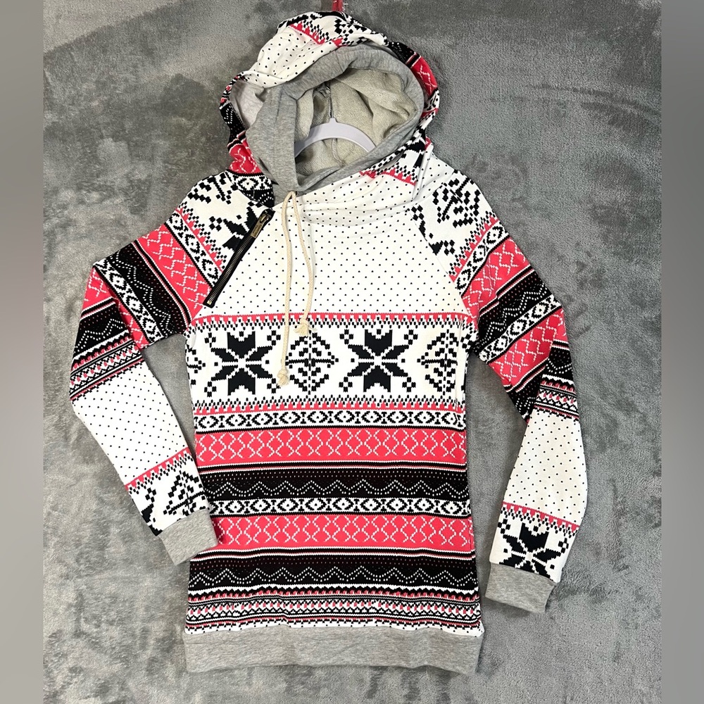 Ampers & Ave Hoodie Medium Pullover Double Hood Winter Long Sleeve